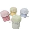New light and breathable versatile sunshade baseball cap women's spring and summer small fresh striped bow baseball cap