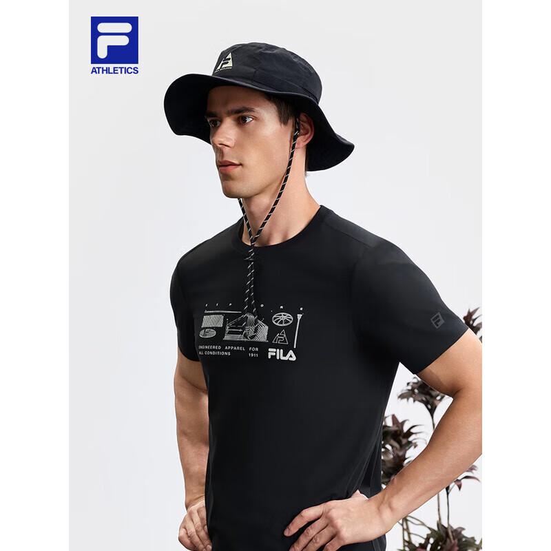 Fila Мужская вязаная футболка с коротким рукавом и круглым вырезом