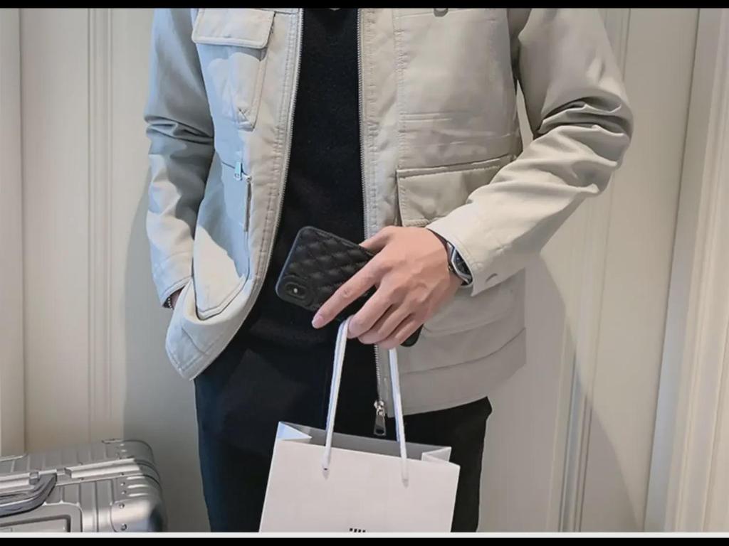 Мужская кожаная куртка в корейском стиле 2023 года — трендовая мода весна/осень