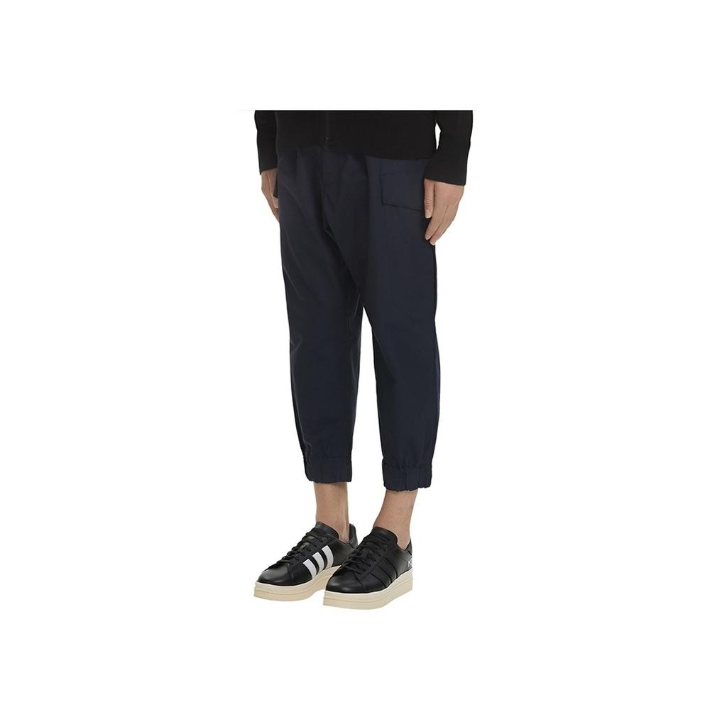 Y-3 Loose Lace-Up Casual Trousers Men Bottoms Navy GK4558