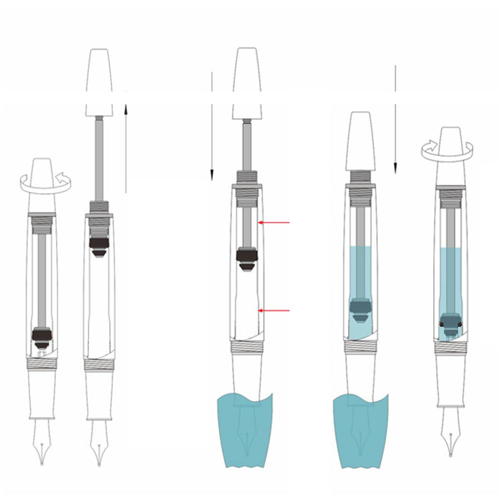 Большая емкость перьевая ручка прозрачная деловая ручка для письма офисные школьные принадлежности 0,5 мм перо