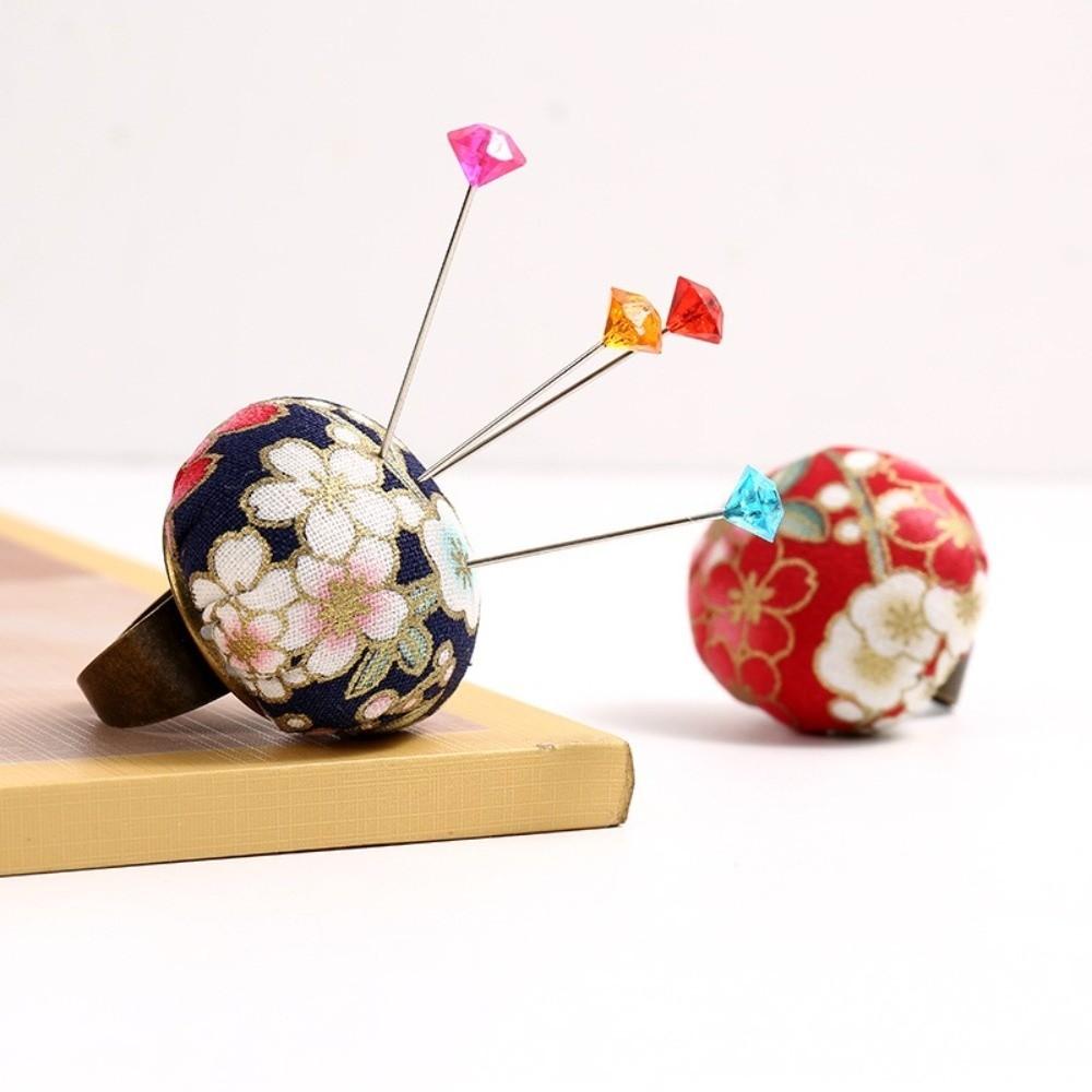 DIY Sewing Needle Cushion Handmade Pin Holder Fashion Finger Ring Pincushion Sewing Quilting Handy