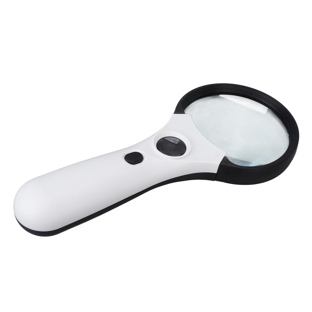 LED Magnifying Glass Good Light Transmittance 4 LEDs High Definition Handheld Magnifying Glass for