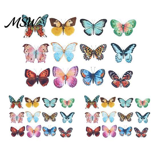 Realistic Butterfly Wall Decals 36Pcs 3D Stickers, PVC Decals, Removable Crafts for Events Art Decor Home Bedroom Living Room Wedding Party