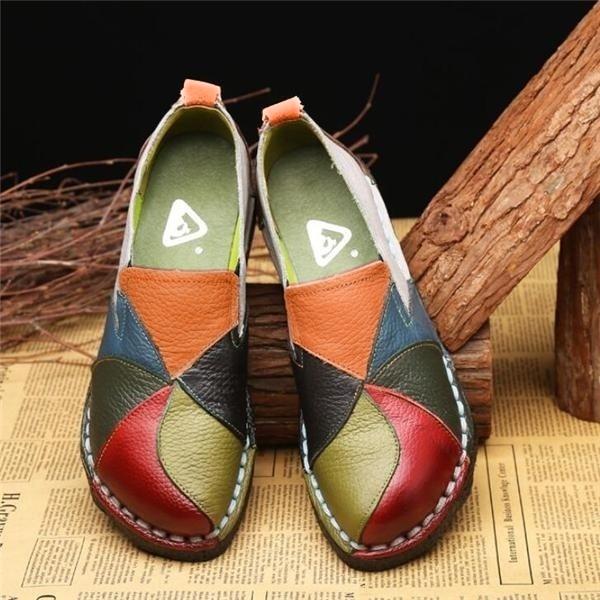Осенние повседневные повседневные мокасины, женские туфли на плоской подошве из натуральной кожи