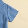 Summer Baby Boy Clothing Set Kids Solid Color Short Sleeve Shirt and Shorts Two-piece Set