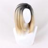 Halloween Bride of Chucky Women Tiffany Blonde Omber Black Hair Middle Parting Wigs Jennifer Tilly Cosplay Wig + WigCap
