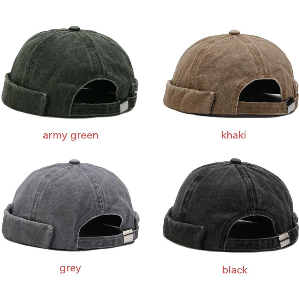 Хлопковая тюбетейка, мытая стильная хлопковая шапочка, винтажная кепка-докер без полей для мальчиков и девочек, студентка