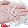 100/50PCS Plastic Mini Photo Clips Transparent Spring Hanging Clip Pegs for DIY Wedding Party Wall Home Decoration Photo Clamps