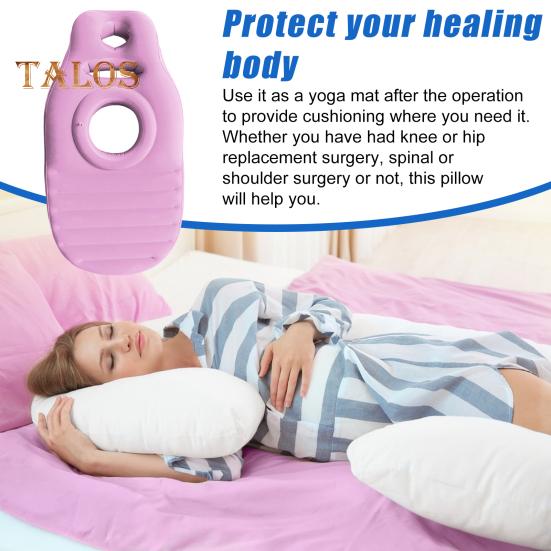 Надувной коврик для йоги для беременных, эргономичный матрас из ПВХ для поддержки сна с отверстием, герметичный, облегчающий боль во время беременности, надувная подушка для всего тела