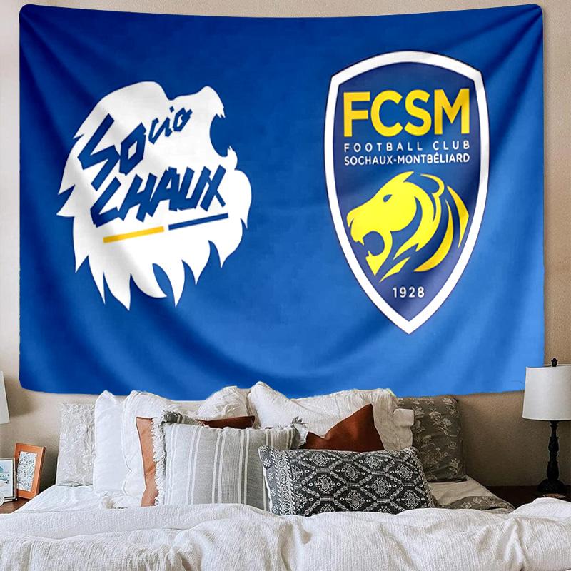 Sochaux-montbeliard Crest Tapestry Playroom Tapestry, Accessories for Bedroom,Livingroom, dormitory Room Wall Decor Fan Birthday Gifts