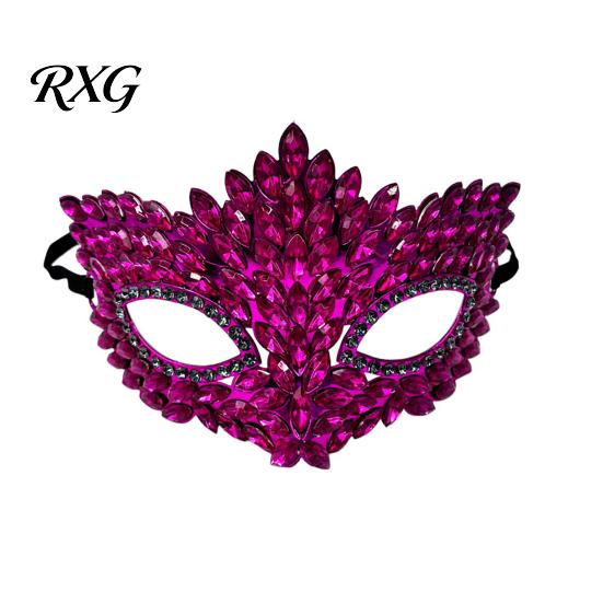 Dazzling Rhinestone Masquerade Accessory Gothic Cat Eye Mask, Vintage Half Face, Sexy High Quality Film Effect Mask Halloween Party Costume,