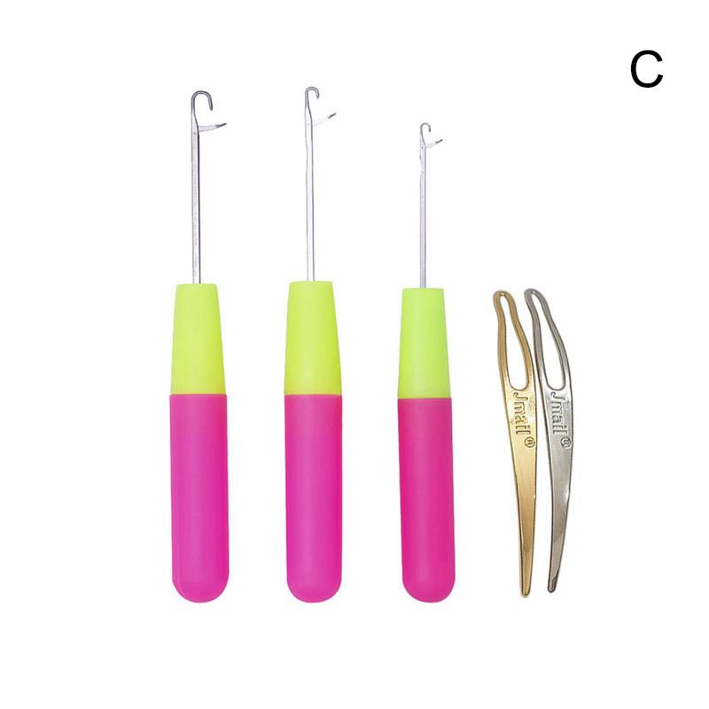 5/7/8/9 шт. набор крючков с изогнутой защелкой, игла для вязания крючком, инструмент для дредов, крючки для вязания, инструмент для наращивания волос, инструмент для плетения