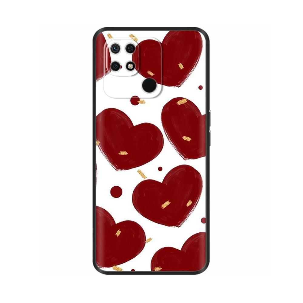 Чехол для Redmi 10C Милый мультяшный Мягкий Жидкий Силиконовый Корпус Телефона Для Xiaomi Redmi 10C Задняя Крышка redmi10C 10 C Чехлы Fundas