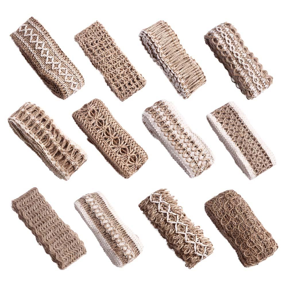 Gift Wrapping Lace Gift Box Decor Wedding Party Supplies Hemp Rope Burlap Roll Jute Ribbon