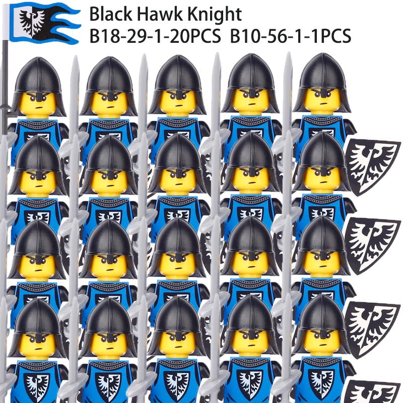 Военные Строительные Блоки Фигурки Солдат Подарки Игрушки Серия Кино Фантастика Средневековый Рыцарь Легион Оружие Щит Флаг MOC