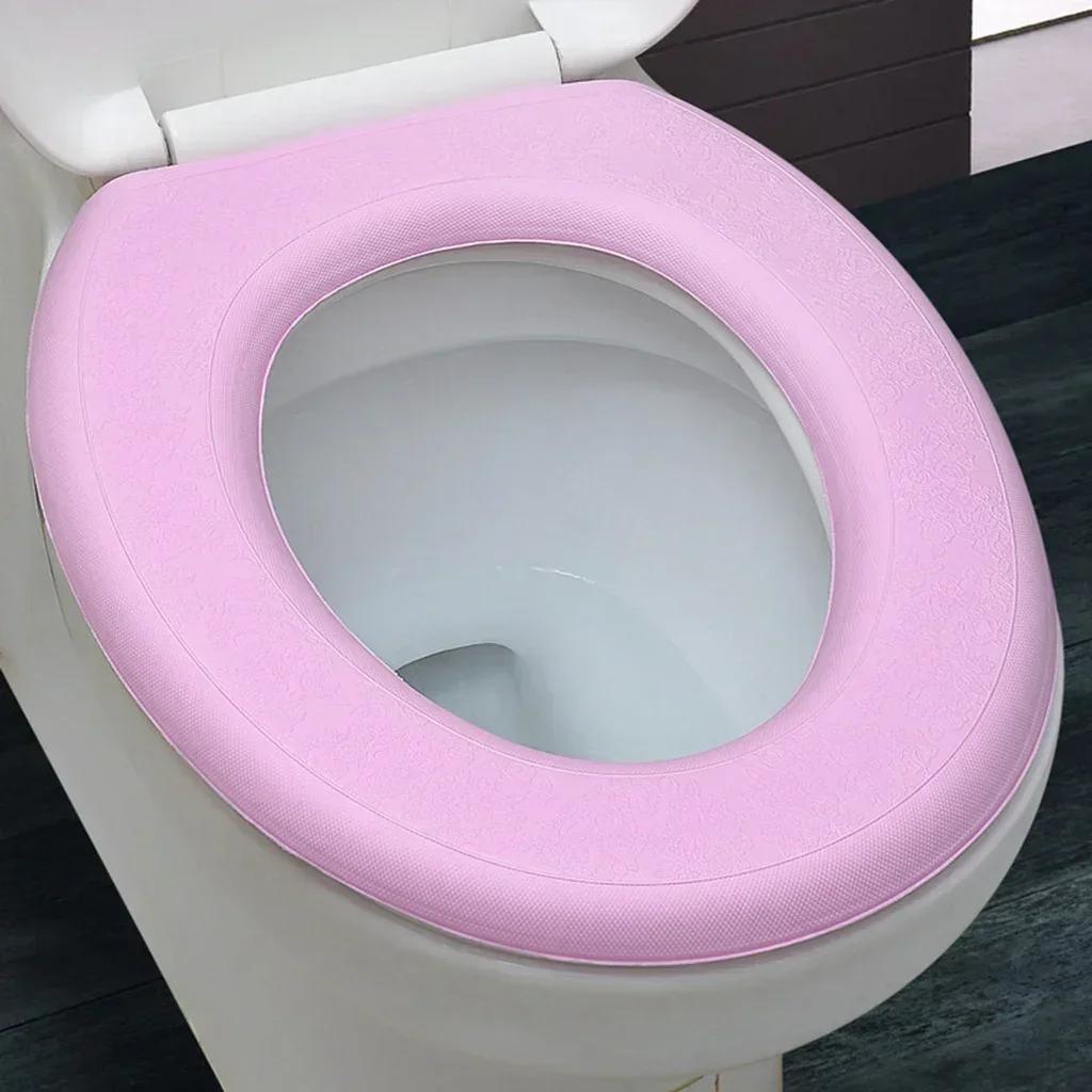 Мягкий чехол для унитаза Waterpoof, моющийся коврик для туалета в ванной комнате, подушка, О-образное сиденье для унитаза, биде, чехол для унитаза, аксессуары