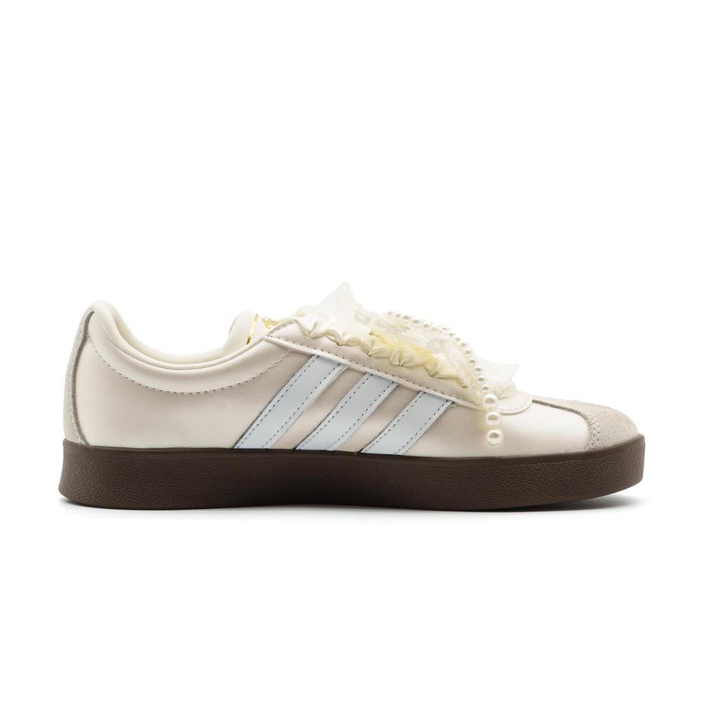 Adidas Vl Court Classic Abrasion Resistant Low top Skateboard Shoes Unisex Pearl White JQ1501(Team1104)