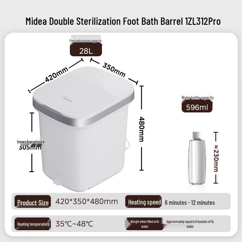 Midea ZL312 Pro Automatic Sterilizing Foot Bath Massager