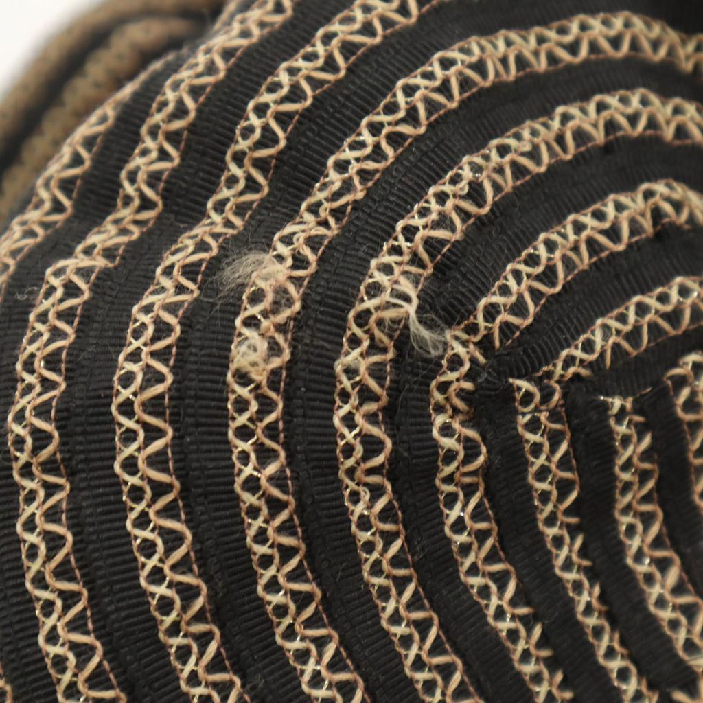 Kenzo Made In Japan Border Bucket Hat M(22.4") Black Series Hat Men's Used