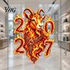 Easy Apply Window Decal Chinese New Year Decoration, 2027 Goat Static Clings, Zodiac Glass of Sheep Decals, Reusable Lunar Christmas Decor for