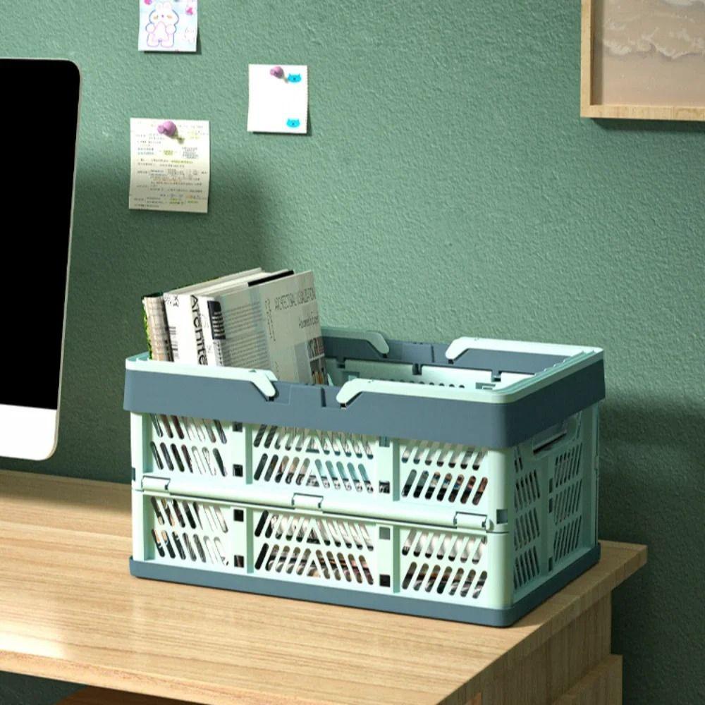 with Handle Outdoor Picnic Basket Plastic Camping Storage Basket  For Kitchen and Camping