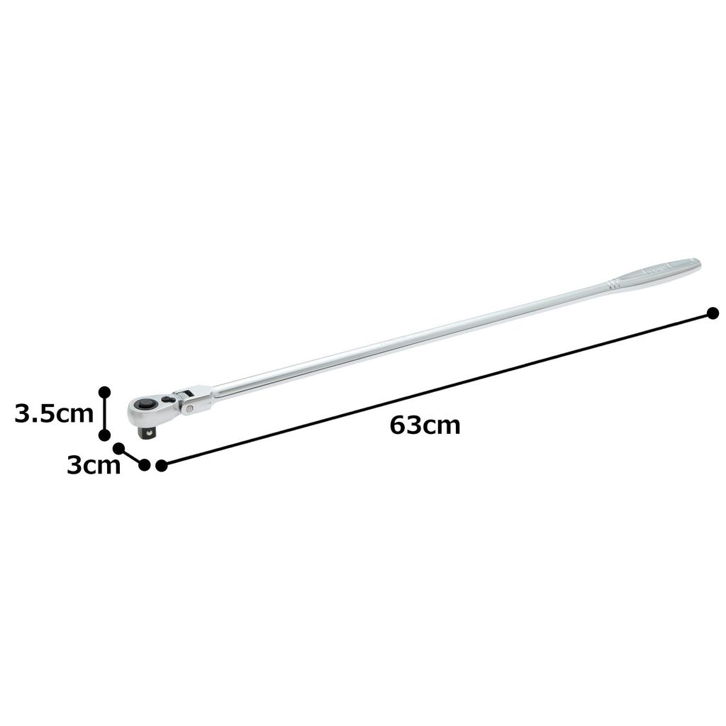 TONE Ультрадлинная поворотная рукоятка с храповым механизмом RH4FHX Угол привода (Тип удержания) 12.7mm (1/2")