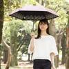 Sun and Rain Folding 50cm X 6 UV Heat and Light Mini Umbrella Embroidered Floral Pattern Parasol, Umbrella, Ribs, Protection, Blocking, Tri-Fold