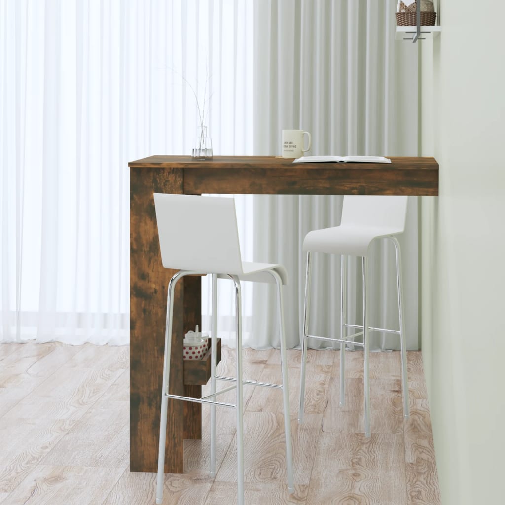 Vidaxl Барный стол, Дымчатый дуб, 102x45x103,5 см