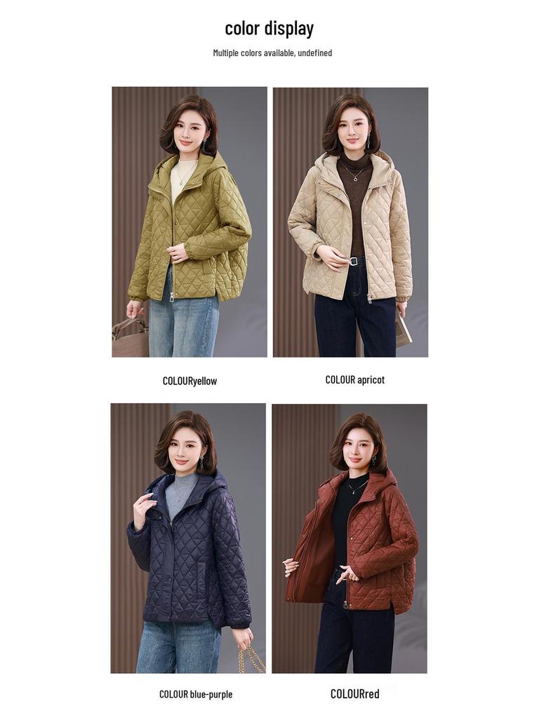 Women's 2024 Lightweight Petite Quilted Cotton Coat - Autumn/Winter Fashion
