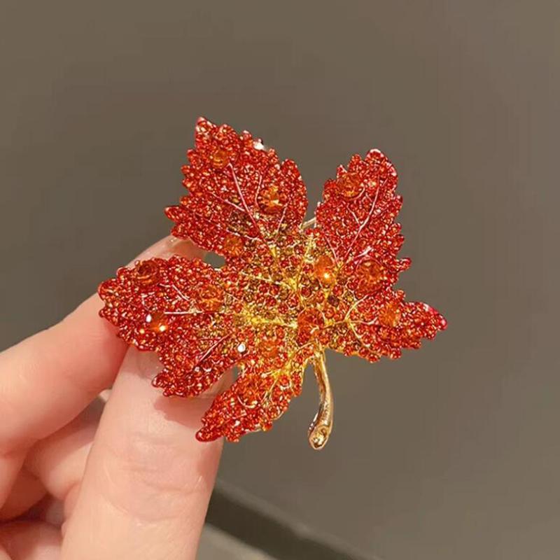 Броши в виде кленового листа для женщин и мужчин, элегантный корсаж, значок на праздничную вечеринку, одежда, ювелирные изделия, аксессуары