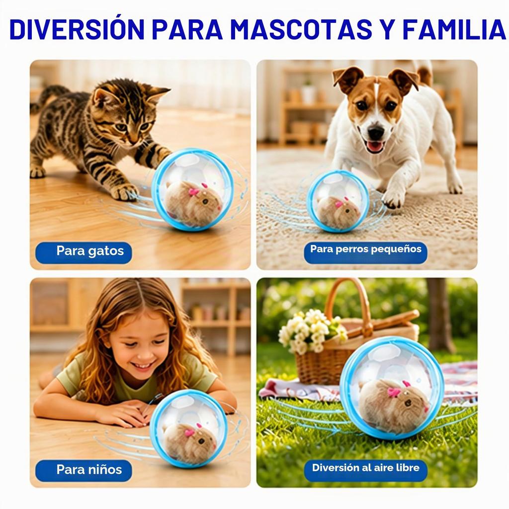 Self-Rolling Interactive Cat Ball Animal Rolling Balls Realistic Animal Automatic Moving Rolling Cat Ball for Smart Cat Toy