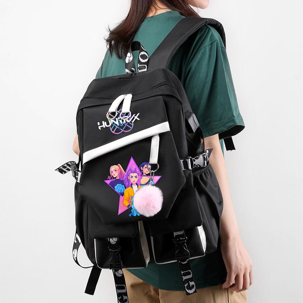Anime K-Pop Demon Hunters Printed Large Capacity Backpack for Teenger Student Girl Boy Schoolbag Bookbag Women Waterproof Travel Bag Gift