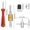 Tire Valve Stem Removal Tool Kit Valve Core Removal Repair Tool Multifunctional Metal Stitcher Tool For Car Motorcycle Truck Ect