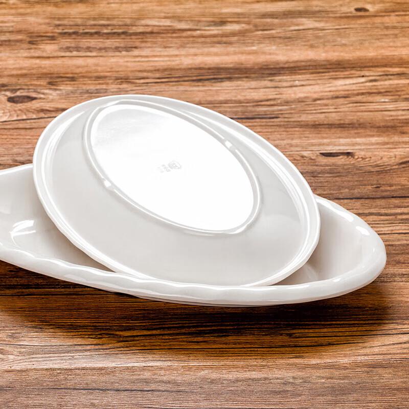 White Melamine Oval Fish Serving Platter