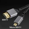 4K 60 Гц Микро Мини HDMI на HDMI Спиральный Кабель 0,5-2,4 м Гибкий HDMI-Совместимый Пружинный Кабель- удлинитель Штекер Папа на Папу