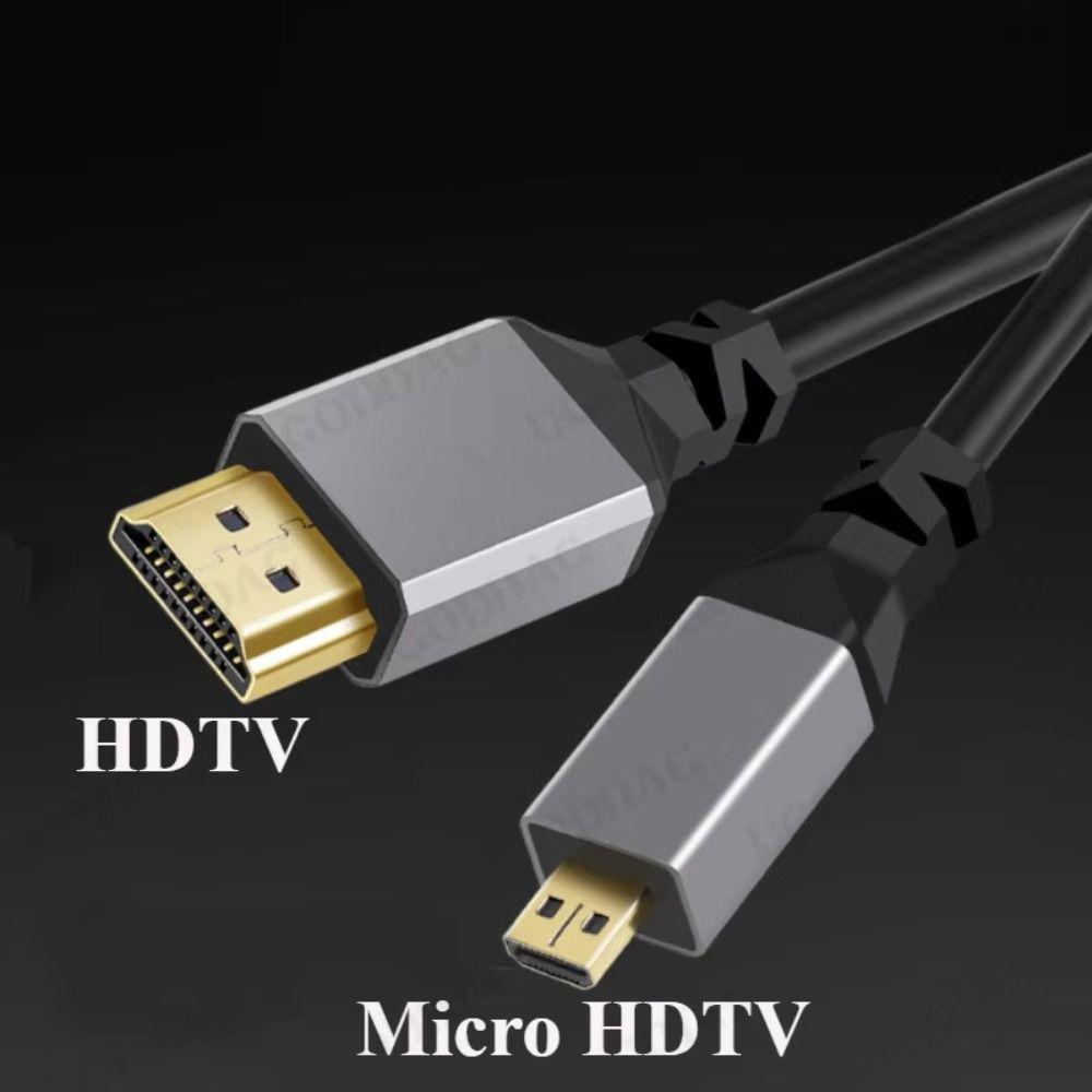 4K 60 Гц Микро Мини HDMI на HDMI Спиральный Кабель 0,5-2,4 м Гибкий HDMI-Совместимый Пружинный Кабель- удлинитель Штекер Папа на Папу