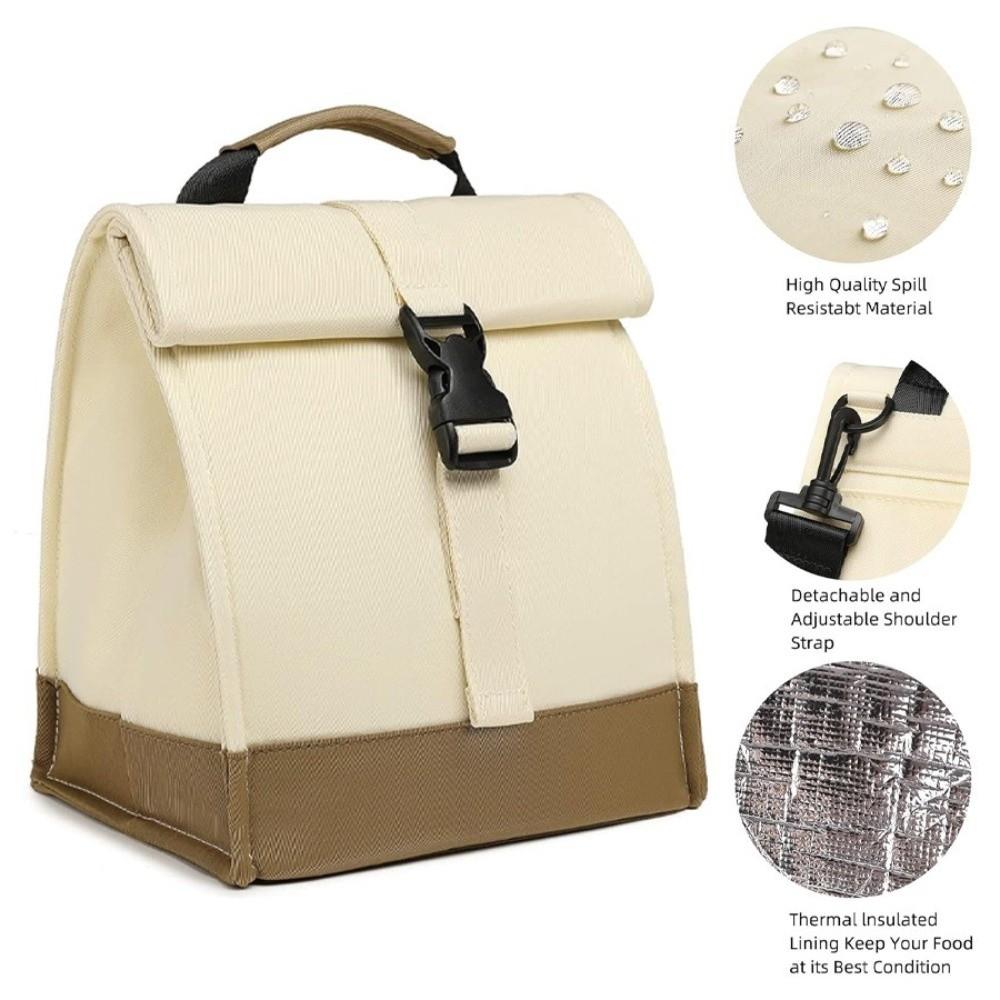 Adjustable Shoulder Strap Insulated Lunch Bag Portable Insulated Meal Container Picnic Bag  Work