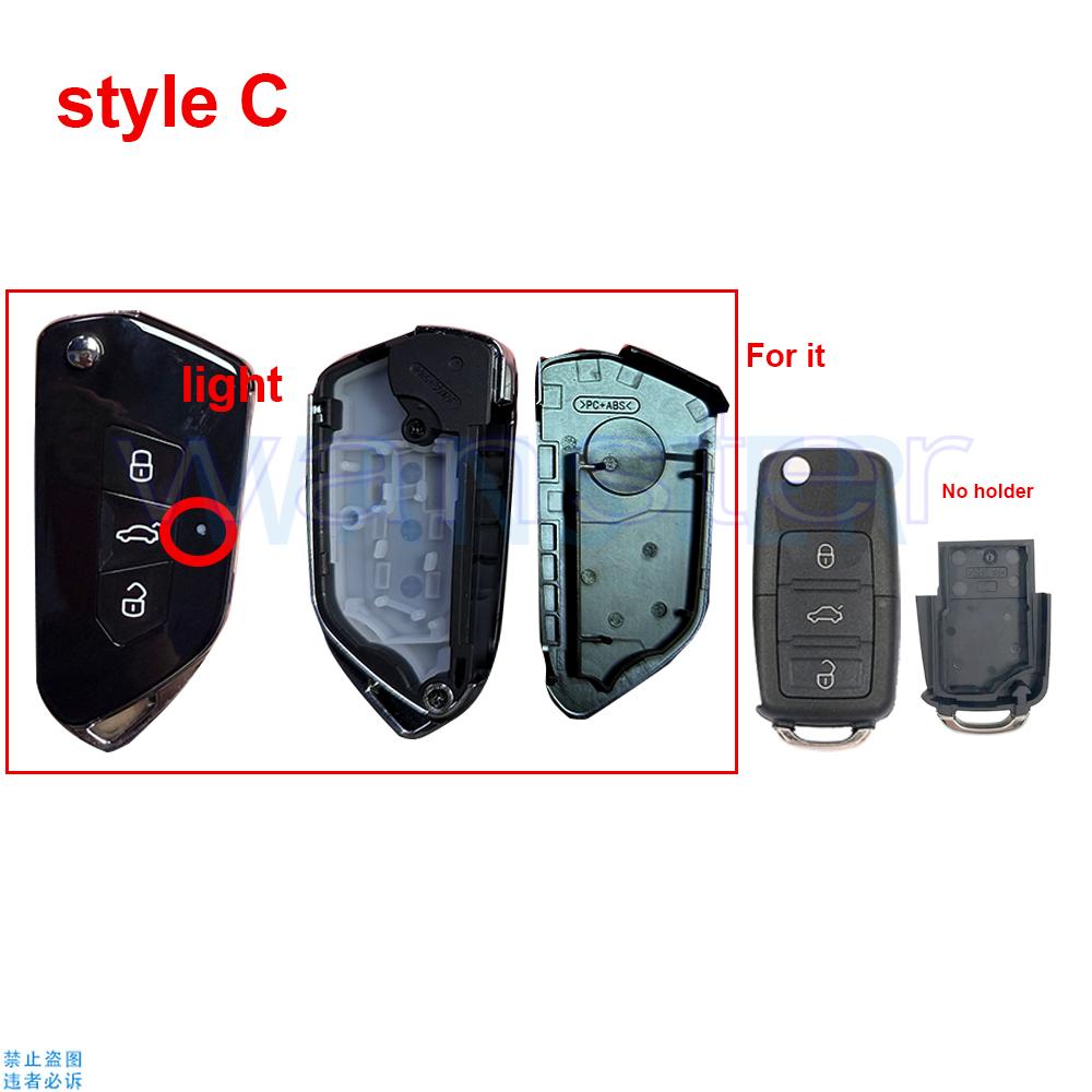 Обновленный корпус брелока для ключа автомобиля для Skoda Seat B5 Mk6 Caddy Tiguan Octavia Для Volkswagen Jetta Golf Polo Passat Beetle