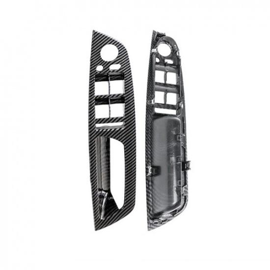 Luxury ABS Carbon Fiber Car Inner Door Handle ide Part For BMW X5 X6 08 11 13