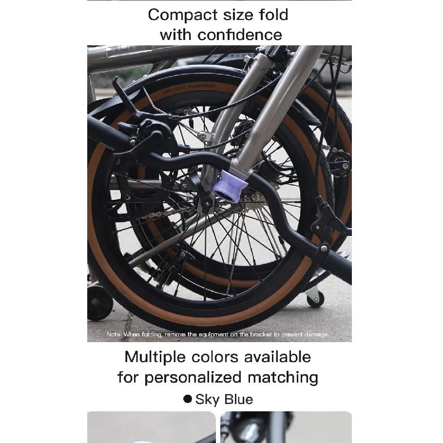 RRSkit Folding Bike Computer Mount Centered Computer Base Multi-Functional GoPro Mount For Brompton A C P For Dahon Wide Buckle