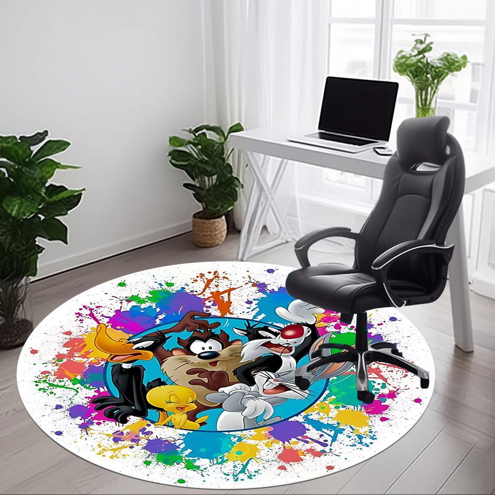1pc Looney Tunes Chair Carpet for Office Non-Slip, Indoor Non-Slip Washable Carpet, Non-Shedding Mat For Office yy251030079
