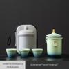 Bai Zi En Imperial Style Rough Pottery Travel Tea Set