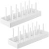Yamazaki Under-Sink Adjustable Pot Lid & Frying Pan Storage Stand, W40, Set of 2, Tower, White, 1361 X 2