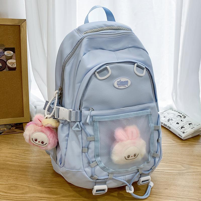 Elementary school children's schoolbag Girls junior high school students splicing cartoon backpack fashion backpack