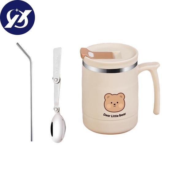 Чашка для воды Yousheng, 500 мл, большая емкость, хорошая герметичность, теплоизоляция, нержавеющая сталь, высокопигментированная изоляционная кофейная кружка, ежедневное использование