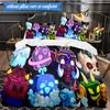 Colorful Cube Creatures 3pcs K-pop music group Bedding set,Ideal for Bedroom, Dormitory,Including Duvet Cover And 2pcs Pillowcases,Fan gifts