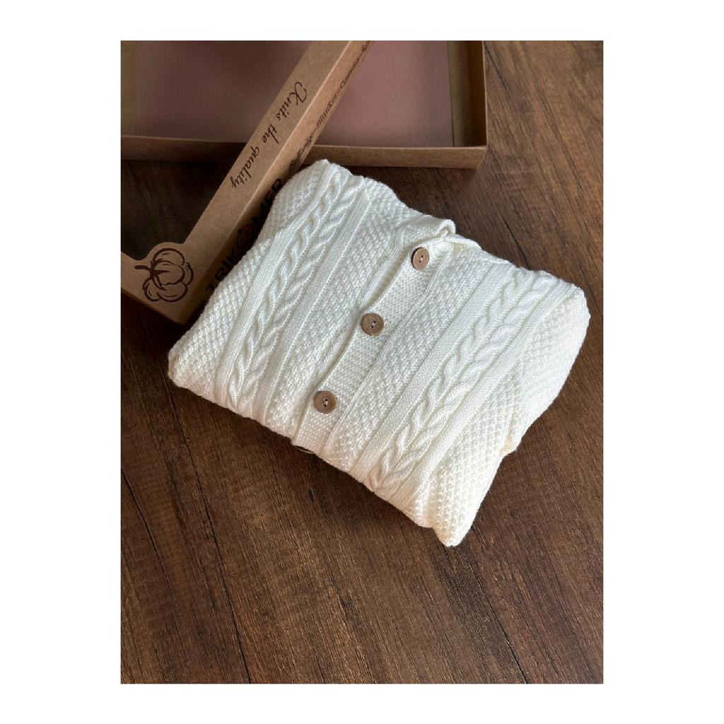 Трикотаж Комбинезон для новорожденных с овечьей шерстью внутри, очень мягкий узор для вязания волос