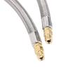 2Pcs RV Hose with Gauge 1/4in Male NPT QCC Type1 Inlet 350 PSIG 15 Inch Stainless Steel Hose for Camping Picnic Outdoor