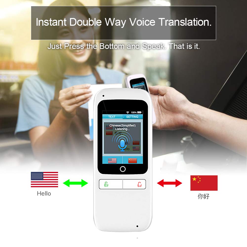 FFF SMART LIFE CONNECTED Голосовой переводчик офлайн Мгновенный голосовой перевод Перевод 180 стран, включая английский и китайский языки MAL-TR01SW
